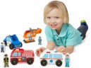 Melissa Doug Rettungsfahrzeuge aus Holz Спасательные машины из дерева