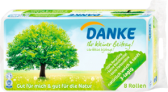 Danke Туалетная бумага перерабатываемый 3-lg, 8x150 Bl, 1200 листов
