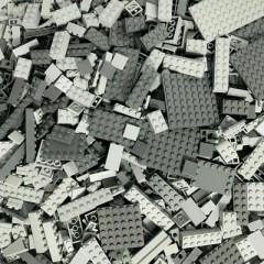 LEGO LEGO Steine Hell\/Dunkelgrau gemischt - 300 Stuck -  Dark\/Light bluish brick mix Кирпичи LEGO светло-/темно-серые смешанные - 300 штук - Темно-светло-голубоватые кирпичи смесь