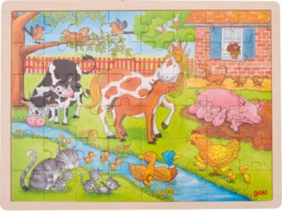 goki Holzpuzzle 48 Teile Bauernhof Деревянный пазл 48 деталей Ферма