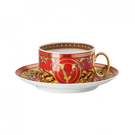 Rosenthal meets Versace Rosenthal Versace Virtus Holiday Teetasse 0,20 L mit Untertasse 14,5 cm 2-tlg. Чашка Rosenthal Versace Virtus Holiday 0,20 л с блюдцем 14,5 см 2 шт.