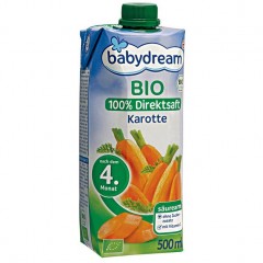babydream Bio 100% Direktsaft Сок прямого отжима Karotte 500 г