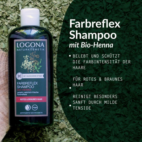 Logona Colour Care Shampoo Henna, 250ml Шампунь с органической хной,  250 мл
