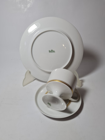 Rosenthal Bavaria, дизайнер Tapio Wirkkala Элегантное винтажное трио с золотым узором, Германия, 1960-70гг.