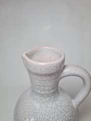 Karlsruhe Majolika Ваза кракле в бело-серых тонах, 23 x 10см, Испания, 1970-80гг.
