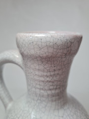 Karlsruhe Majolika Ваза кракле в бело-серых тонах, 23 x 10см, Испания, 1970-80гг.