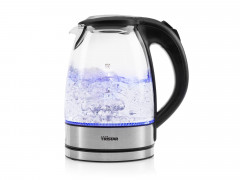 Tristar Tristar Wasserkocher, 1.7 l, 2200 W, Glas LED Beleuchtung 360° Edelstahlsockel, leise elektrisch ohne Kabel  Чайник Tristar, 1,7 л, 2200 Вт, стеклянное светодиодное освещение, основание из нержавеющей стали на 360°, бесшумный электрический без каб