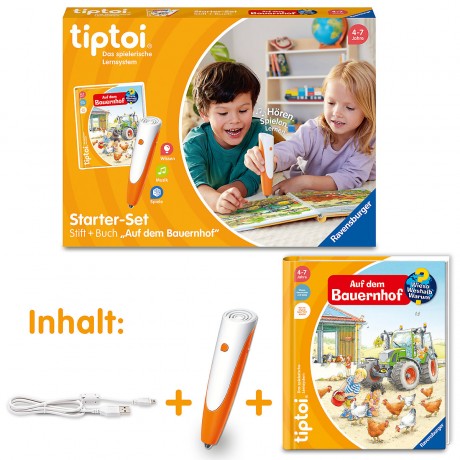 Ravensburger tiptoi Starter-Set: Stift und Bauernhof-Buch Стартовый набор tiptoi: ручка и фермерская книга