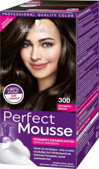 Schwarzkopf Perfect Mousse 300 Black Brown  Краска-мусс для волос, тон 300 Черно-коричневый