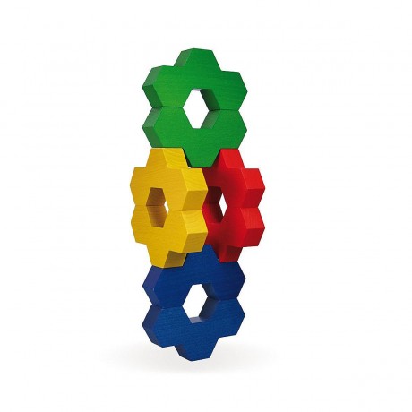 SINASPIELZEUG Holzspielzeug Bausteinspiel Honeyflower 25mm Steine Деревянная игрушка строительный блок игра Медовый цветок 25 мм кирпичи