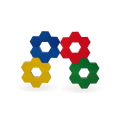 SINASPIELZEUG Holzspielzeug Bausteinspiel Honeyflower 25mm Steine Деревянная игрушка строительный блок игра Медовый цветок 25 мм кирпичи