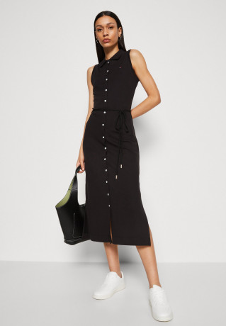 Tommy Hilfiger SLM COLLR DTAIL MIDI DRS NS Shirt dress black SLM COLLR DTAIL MIDI DRS NS Платье-рубашка черный