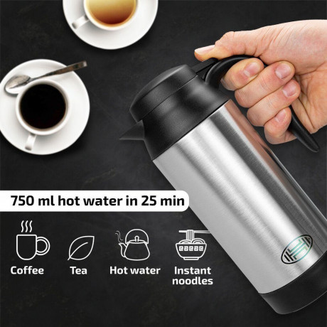 HEYNER HEYNER Reise-Wasserkocher Auto Wasserkocher Edelstahl Warmhaltefunktion 750ml 12V  HEYNER дорожный чайник автомобильный чайник из нержавеющей стали с функцией поддержания тепла 750 мл 12 В