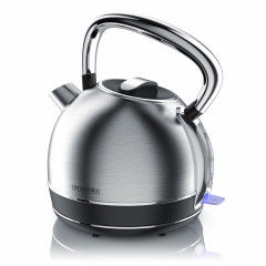 Arendo Arendo Wasserkocher, 1,7 l, 2200 W, Edelstahl Retro Style Vintage, Uberhitzung  Trockenkochschutz, silber  Чайник Arendo, 1,7 л, 2200 Вт, нержавеющая сталь, винтажный ретро-стиль, защита от перегрева, защита от выкипания, серебристый