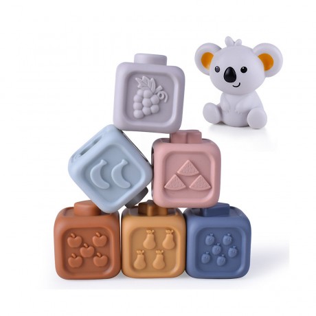 Vetaka Bausteine Beissring Baby Spielzeug fur Kinder Строительные блоки детские игрушки для прорезывания зубов для детей