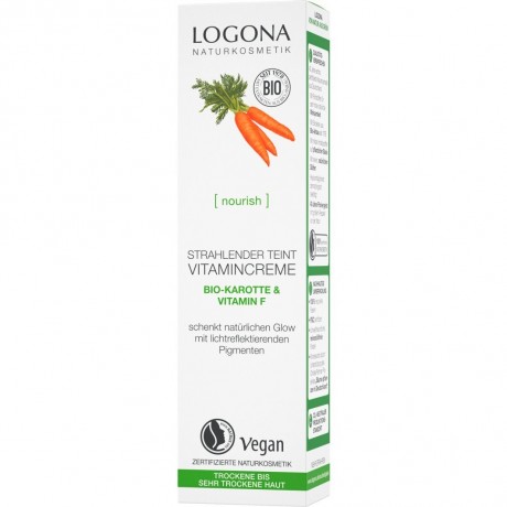 Logona Strahlender Teint Vitamincreme Bio-Karotte & Vitamin F Сияющий цвет лица Витаминный крем с органической морковью и витамином F