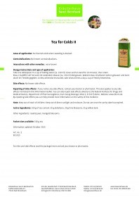 Krauterhaus Sanct Bernhardt Tea на Colds II, 100 г