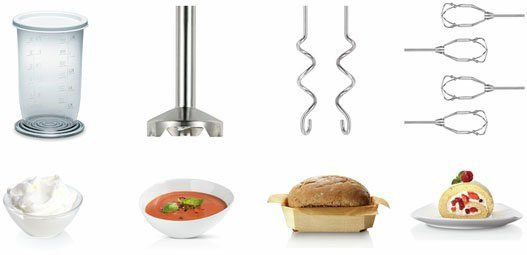 BOSCH BOSCH Handmixer MFQ4075DE Handmixer weiss/silber, 550 W  Ручной миксер BOSCH MFQ4075DE ручной миксер белый/серебристый, 550 Вт