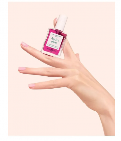 Manucurist Active Glow Grape Уходовый лак для ногтей с эффектом сияния и укрепления, Grape, 15 мл