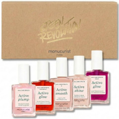 Manucurist Signature set Active Glow/Shine/Smooth, Набор 5 шт х 15 мл лаков для ногтей  укрепление и уход, натуральная формула, эффект здорового блеска, для домашнего маникюра