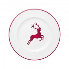 Gmundner Keramik Gmundner Keramik Rubinroter Hirsch Dessertteller / Fruhstucksteller Gourmet d: 18 cm / h: 1,8 cm Gmundner Ceramic Ruby Red Deer Десертная тарелка / Тарелка для завтрака Gourmet d: 18 см / высота: 1,8 см