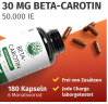 Green Naturals Beta-Carotene Capsules High Dose: 300 mg (50,000 IU), 180stk, Бета Каротин 30мг для кожи (Германия), капсулы высокой дозировки 50000МЕ, 180шт