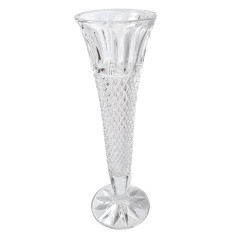 Винтажная Хрустальная ваза ромбовидной огранки, 25,5см, Германия, 1960-70гг.