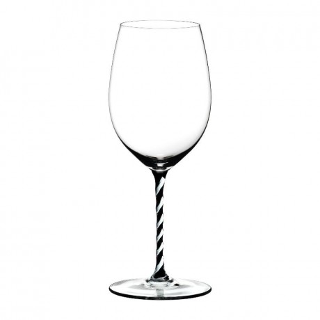 Riedel Riedel Fatto a Mano - schwarz und weiss gedreht Cabernet / Merlot Glas 625 ccm / h: 25 cm Riedel Fatto a Mano - черно-белое скрученное стекло Каберне/Мерло 625 см3 / высота: 25 см