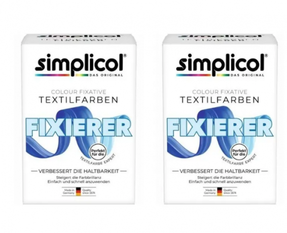 Simplicol Expert Farb-Fixierer 2st, Фиксатор краски для ткани, закрепление цвета, усиление стойкости, для стирки 40C, 90 мл x 2 штуки