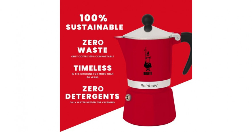 Bialetti Bialetti Rainbow, Espressomaschine rot, 3 Tassen  rot Bialetti Rainbow, кофемашина для эспрессо, красная, 3 чашки