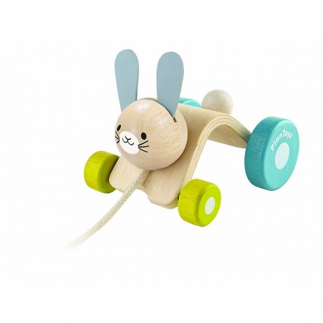 PLANTOYS Push+Pull Ziehtier Hase Nachziehspielzeug Игрушка-кролик