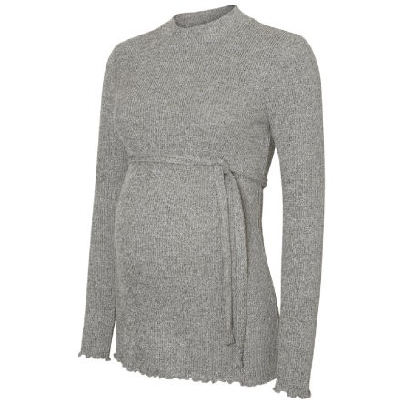 mama licious Langarmshirt MLNEVADA Medium Grey Melange