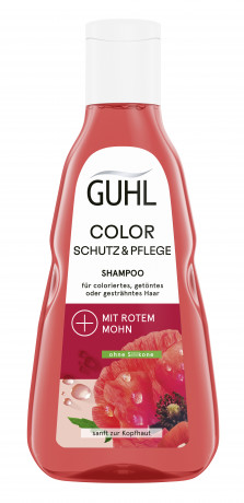 Guhl Color Schutz & Pflege Farbglanz Shampoo, 250 ml, Guhl шампунь для окрашенных волос с экстрактом мака, пантенолом и растительным протеином, 250 мл