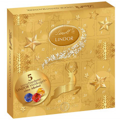 Lindt Lindor Mini Tisch Adventskalender, настольный адвент-календарь Линдор с шоколадными конфетами, 109 г