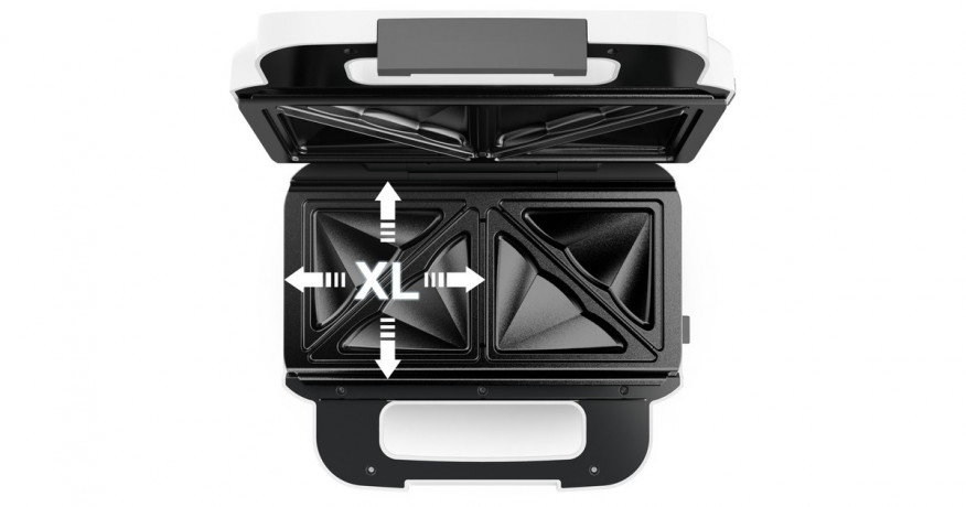 Tefal Tefal Snack XL SW7011, Sandwichmaker weiss/grau, 850 Watt, mit 2 Platten-Sets  weiss/grau Tefal Snack XL SW7011, сэндвичница белый/серый, 850 Вт, с 2 наборами тарелок