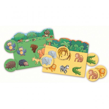 DJECO Zuordnungsspiel Tiere Подходящие игровые животные