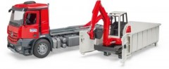 Bruder 03624 MB Arocs LKW mit Abrollcontainer u. Schaeff HR16 Minibagger 03624 Грузовик MB Arocs с выкатным контейнером и мини-экскаватором Schaeff HR16