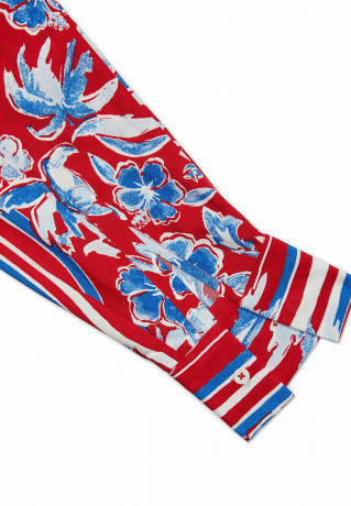 Tommy Hilfiger ADAPTIVE TROPICAL REGULAR Button-down blouse primary red ADAPTIVE TROPICAL REGULAR Блузка на пуговицах первичный расный