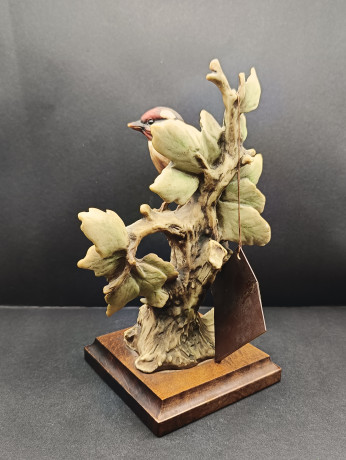 Статуэтка винтажная Florence Italy "Птица на ветке", керамика, 24 х 14 см, Италия, 1970-80гг.