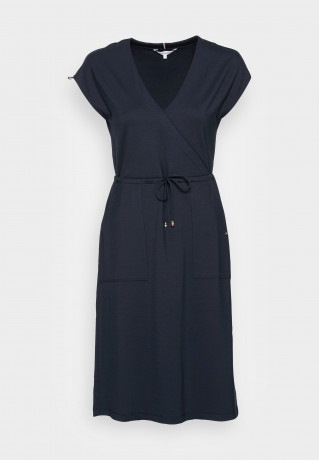Tommy Hilfiger WRAP KNEE DRESS CAP Day dress desert sky ПЛАТЬЕ С ЗАПАХОМ НА КОЛЕНАХ Повседневное платье небо пустыни