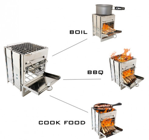 Dsen Dsen Gaskocher Campingkocher Holzofen Holzofen Camping Mini Grill, (1-St) Газовая плита Dsen Кемпинговая печь Дровяная печь Дровяная печь Кемпинг Мини-гриль (1 шт.)