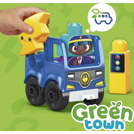 Mattel Mega Bloks Green Town Charge  Go Bus Автобус Mega Bloks Green Town Charge Go