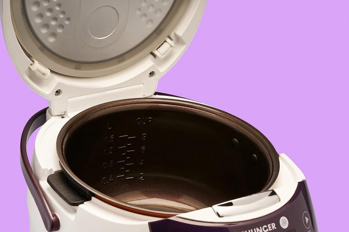 Reishunger Reishunger Reiskocher Digitaler Reiskocher Dampfgarer, 860 W, Timer- und Warmhaltefunktion, 7-Kochphasen-Technologie, LED-Display Grau mit Kochbuch Рисоварка Reishunger цифровая рисоварка-пароварка, 860 Вт, таймер и функция поддержания тепла,