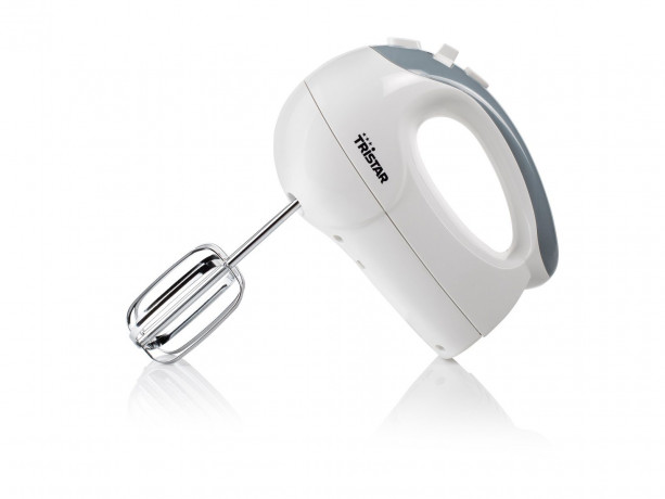Tristar Tristar Handmixer, 200 W, Hand-Ruhrgerat Ruhrmaschine, 2 Quirle  2 Knethaken Turbo Handruhrer, Sahne schlagen und Teig anruhren ohne Arme oder Handgelenke zu belasten  Ручной миксер Tristar, 200 Вт, ручной миксер, миксер, 2 венчика, 2 крюка для те