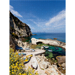 CALVENDO Puzzle CALVENDO Puzzle Versteckte kleine Bucht an der Steilkuste Пазл CALVENDO Puzzle Скрытая бухточка на крутом берегу