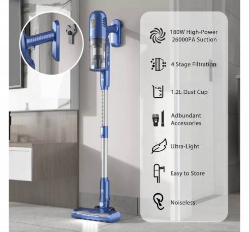 APOSEN APOSEN Akku-Hand-und Stielstaubsauger Home Staubsauger P1, 16.5 Kpa, Echtzeit-Leistungsanzeige, 180,00 W, beutellos, 65000 U / min mit 2 Geschwindigkeiten, 4 Saugnapfen, Doppelzyklon Беспроводной ручной пылесос APOSEN Домашний пылесос P1, 16,5 кПа