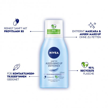 Nivea Sanfter Augen Make-Up Entferner  Мягкое средство для снятия макияжа с глаз