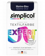 Simplicol Expert Marine-Blau 2st, Краска для ткани синяя, интенсивное перекрашивание одежды, для стиральной машины 40C, 150 г x 2 штуки