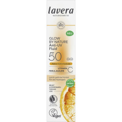 LAVERA Glow by Nature Anti-UV Fluid LSF 50, 40 ml, Лавера Солнцезащитный флюид SPF 50, минеральный фильтр, витамин E, легкая текстура, 40 мл