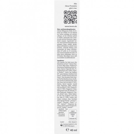 LAVERA Glow by Nature Anti-UV Fluid LSF 50, 40 ml, Лавера Солнцезащитный флюид SPF 50, минеральный фильтр, витамин E, легкая текстура, 40 мл
